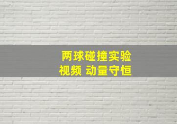 两球碰撞实验视频 动量守恒